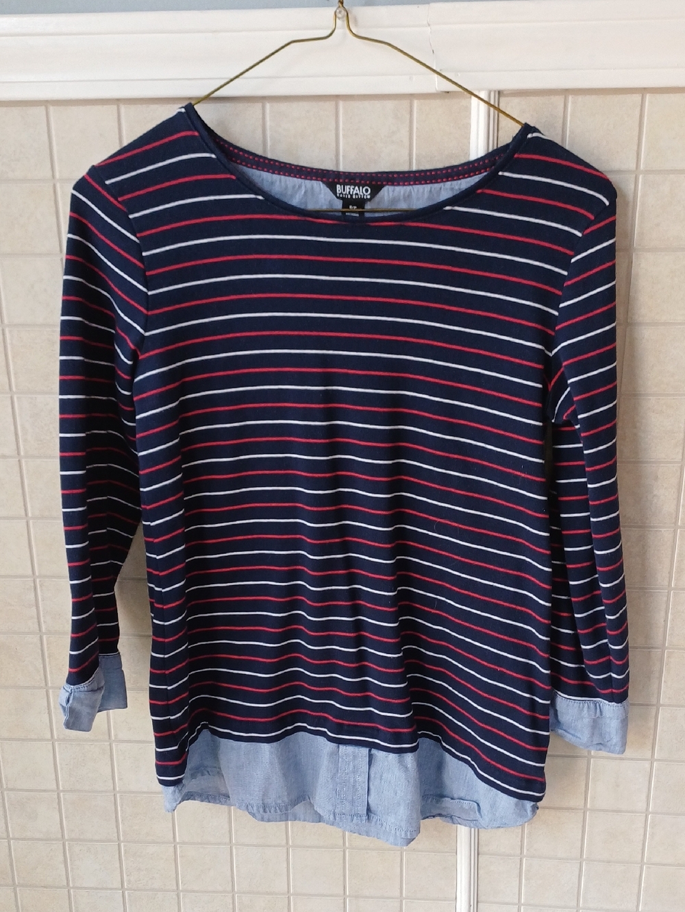 Buffalo Striped Navy Shirt